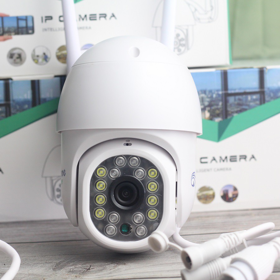 Camera yoosee 16 đèn - camera ngoài trời-xoay 360-chống mưa-ban đêm có màu