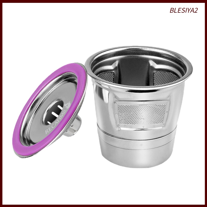 [BLESIYA2]Stainless Steel Capsule Cup Filter for KEURIG 2.0 &amp; 1.0 MINI PLUS Coffee Machine