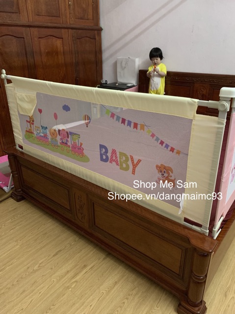 [Mã 267FMCGSALE giảm 8% đơn 500K] Thanh chắn giường Babyquiner mẫu mới 2021 cao 95cm