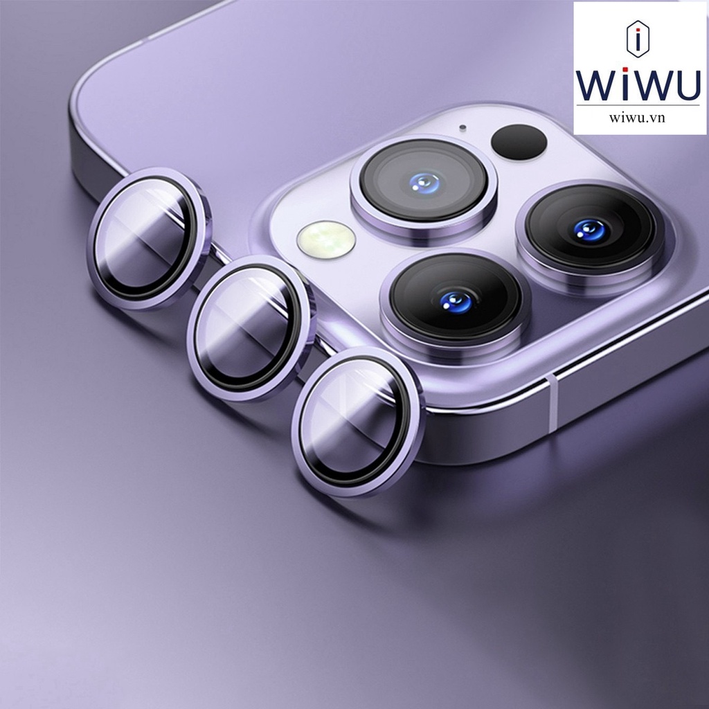 Dán khung kim loại bảo vệ Lens Camera WIWU cho IPhone 14 / 14 Pro Max / 14 Plus / 13 Pro max , rời từng mắt