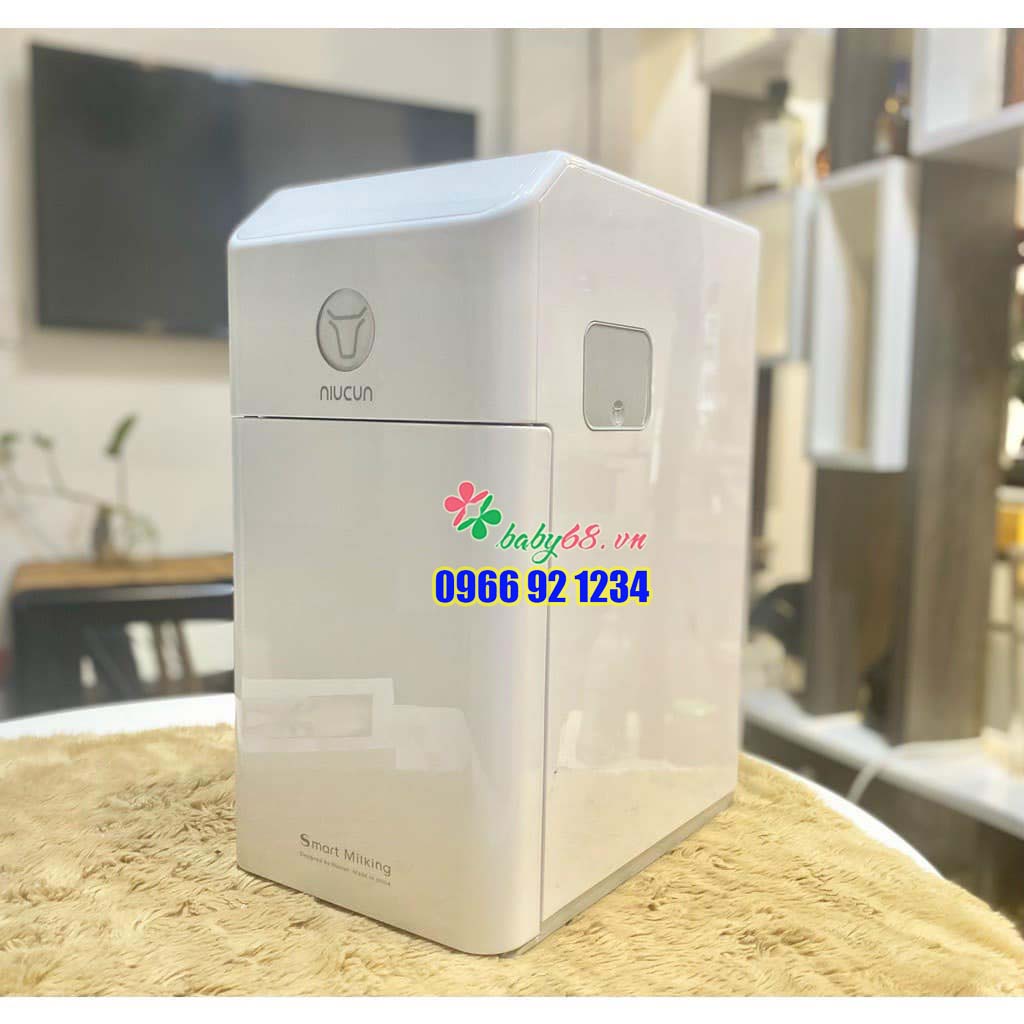 Máy pha sữa Niucun có tiệt trùng UV thông minh, sấy khô, pha được tất cả các loai sữa từ 35-70 độ