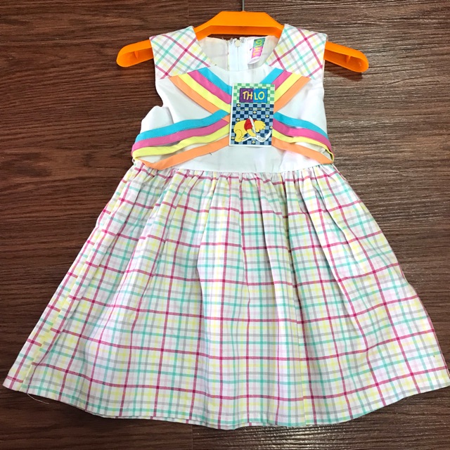 Lẻ size đầm xoè vải kate Hàn 11-12kg cột dây chít eo