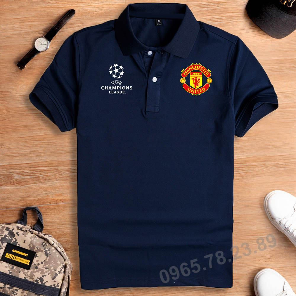 Áo Thun Polo cổ bẻ ngắn tay MU - C1 Manchester United Nam Nữ Cao Cấp, cotton mát ko bông xù, trẻ trung sang trọng GUCATI | BigBuy360 - bigbuy360.vn