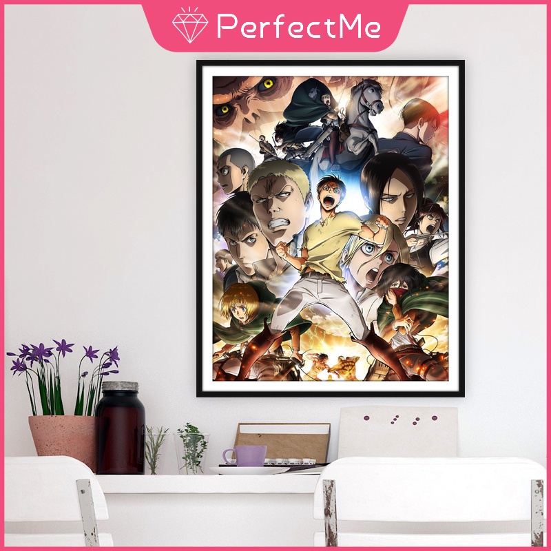 Bộ Tranh Đính Đá 5D Tự Làm Hình Nhân Vật Hoạt Hình Anime Treo Tường Trang Trí Nhà Cửa 40x50cm