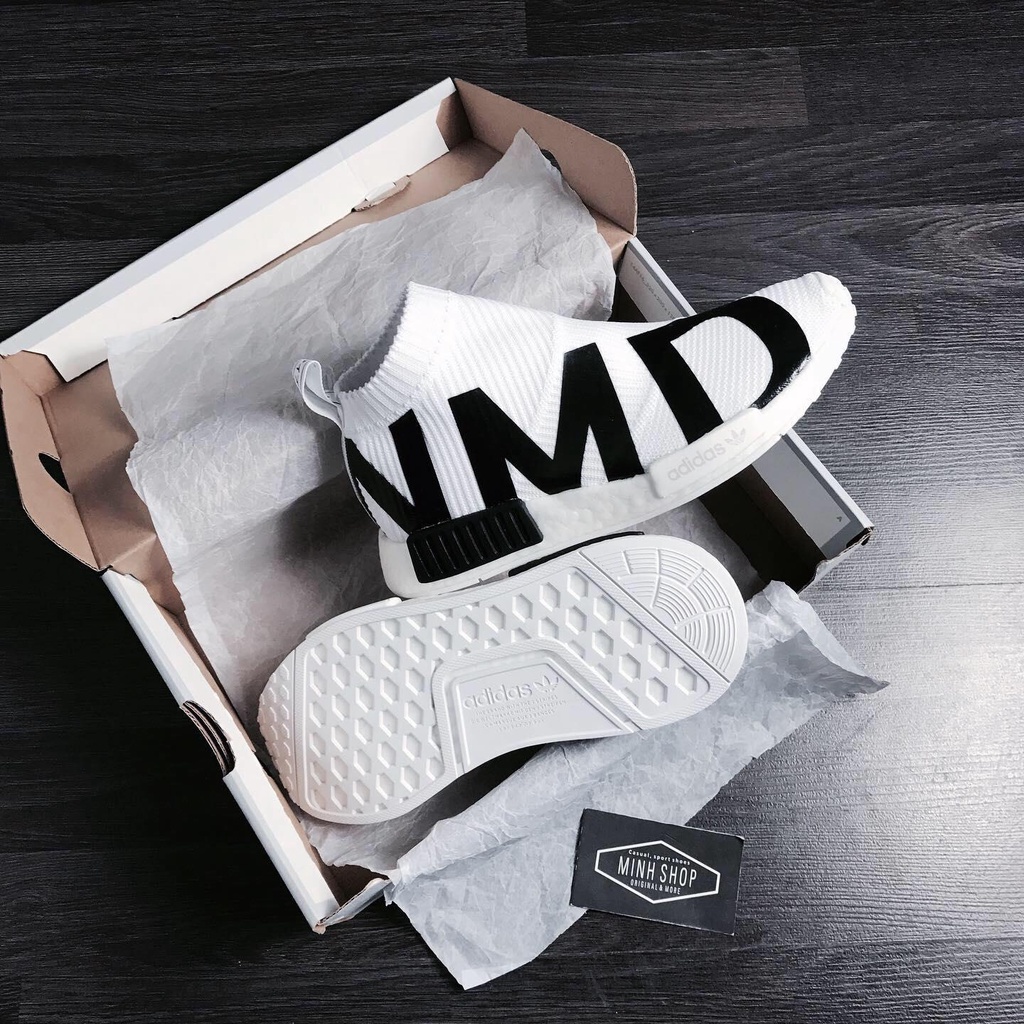 Giày Adidas_NMD CS1 Primeknit White/Black - 5555