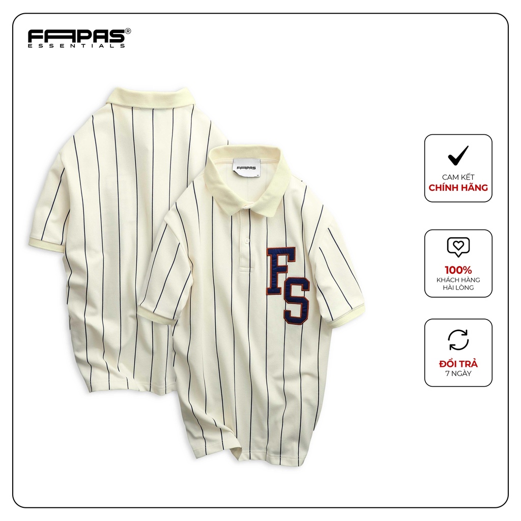 Áo Polo Nam FS Chất Vải CVC Mềm Nhẹ Co Giãn Tốt Họa Tiết Sọc Logo Thêu Tỉ Mỉ Phong Cách Trẻ Trung Form Chuẩn - FAPAS