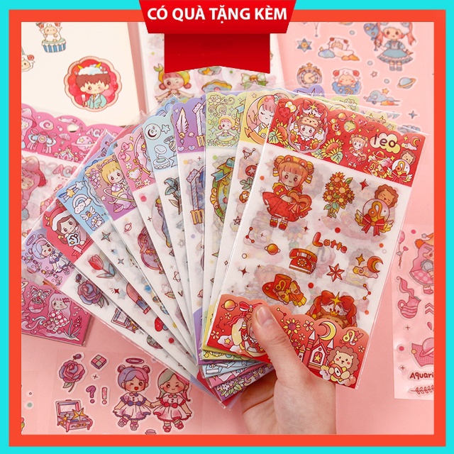 Sticker chủ đề 12 cung hoàng đạo cute