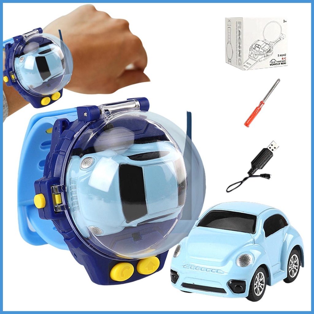 Đồng Hồ Điều Khiển Từ Xa Mini 2.4 GHz Cổng Sạc USB Cho Xe Hơi/Xe Đua Dễ Thương