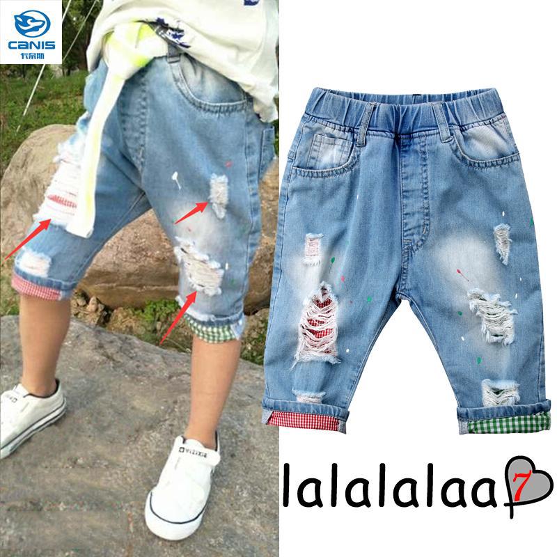 Quần short jean rách thời trang nam