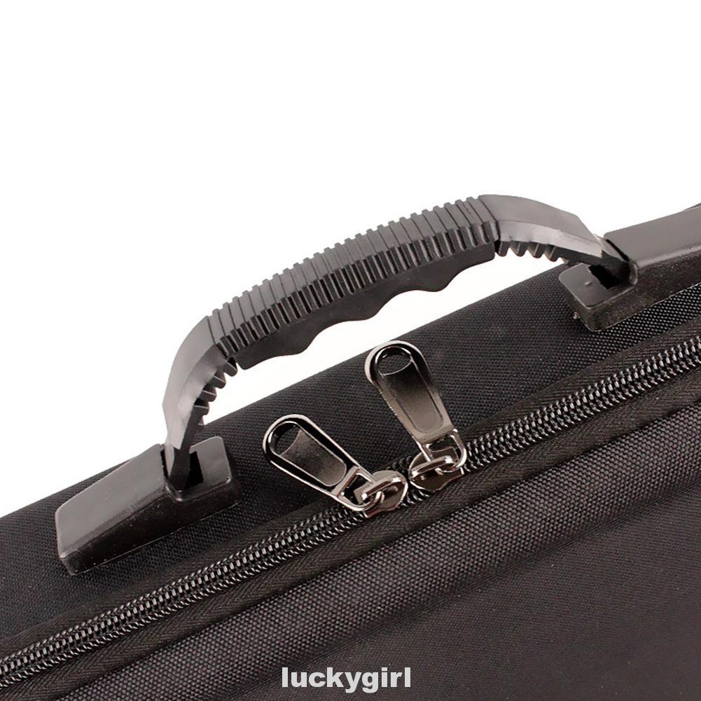 Outdoor Large Multifunction EVA Hard Shell Zipper Shockproof Black Fishing Bag