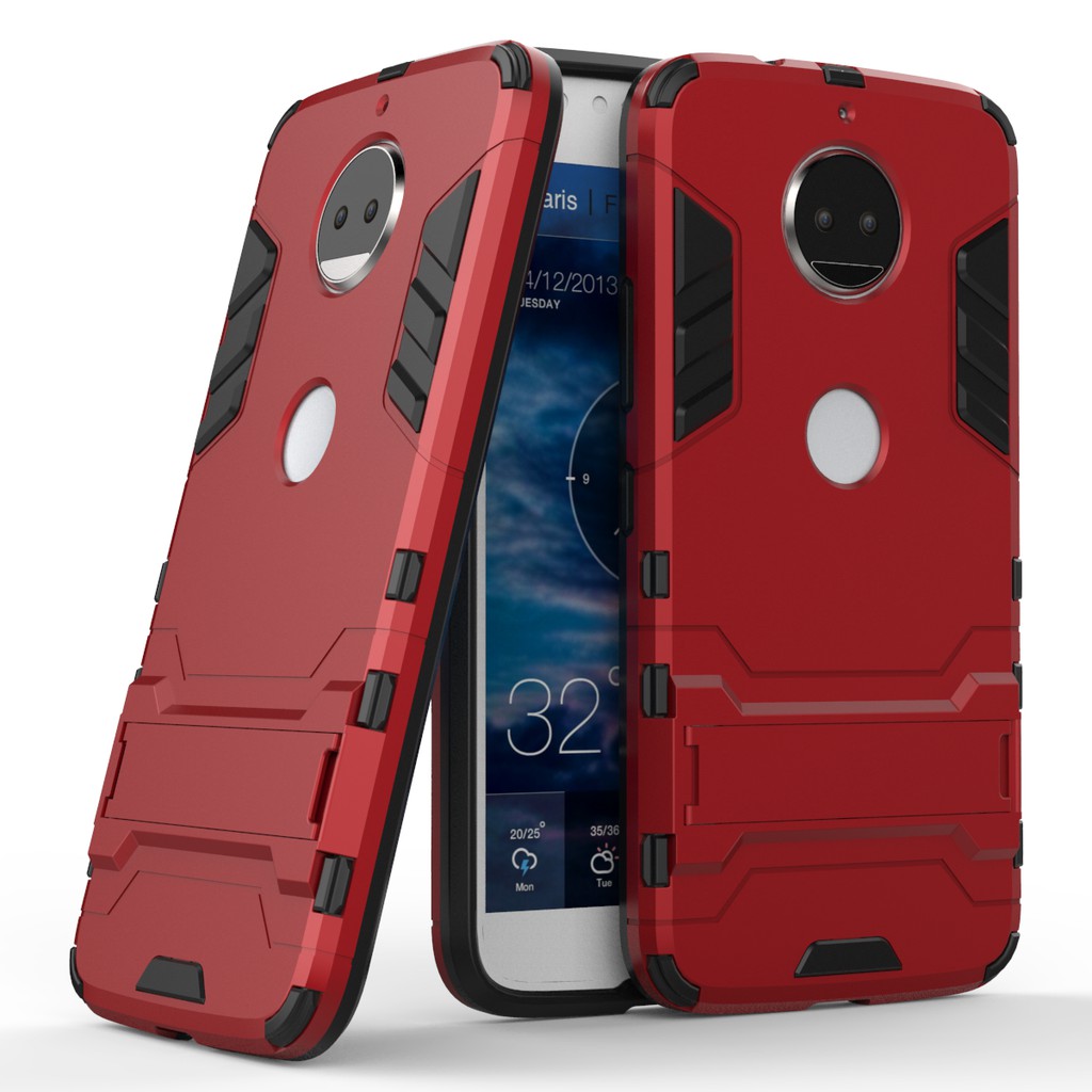 Ốp điện thoại thiết kế áo giáp có giá đỡ tiện lợi cho Motorola Moto G5s G5splus