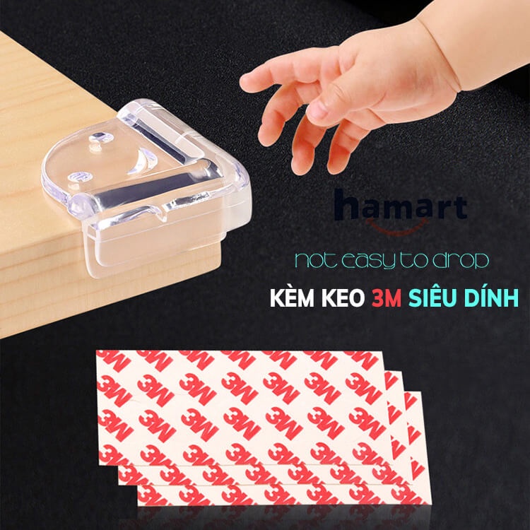 Sét 4 miếng bịt góc bàn silicon an toàn cho bé