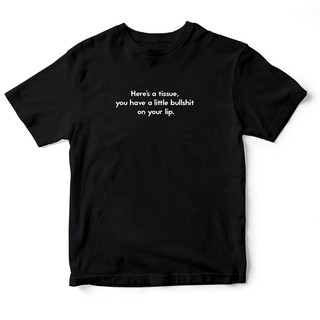 Áo thun cotton 100% in chữ A little of bullshit on your lips