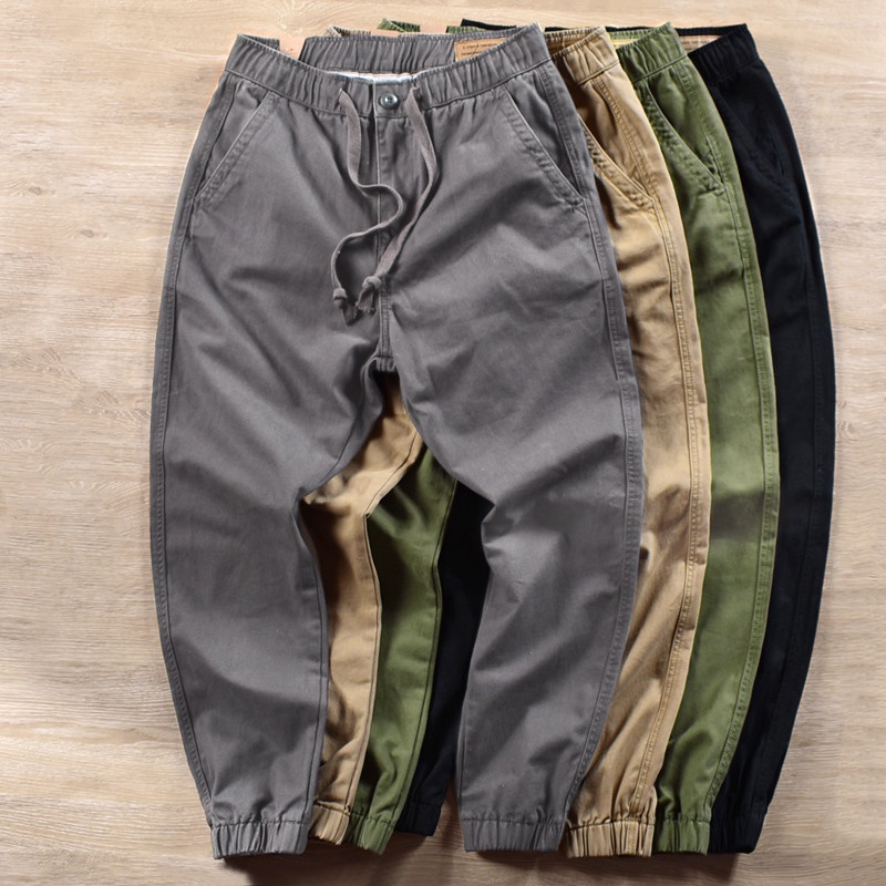 Quần túi hộp dáng rộng chất lượng cao thời trang Nhật Bản size lớn M-3XL tùy chọn màu sắc