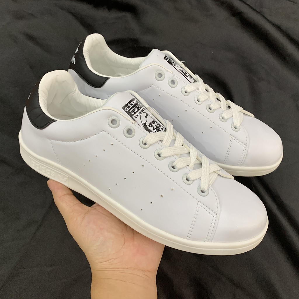 ( kéo phải xem video - giầy fullbox + giấy gói) Giầy thể thao stan smith gót đen | BigBuy360 - bigbuy360.vn