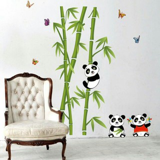 decal dán tường gấu trúc