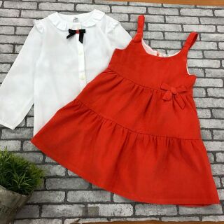 SET VÁY NHUNG BG KÈM SƠ MI