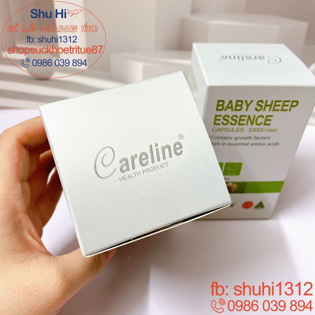 Nhau thai cừu cao cấp Careline Baby Sheep Essence 33000 Max 200 viên Úc