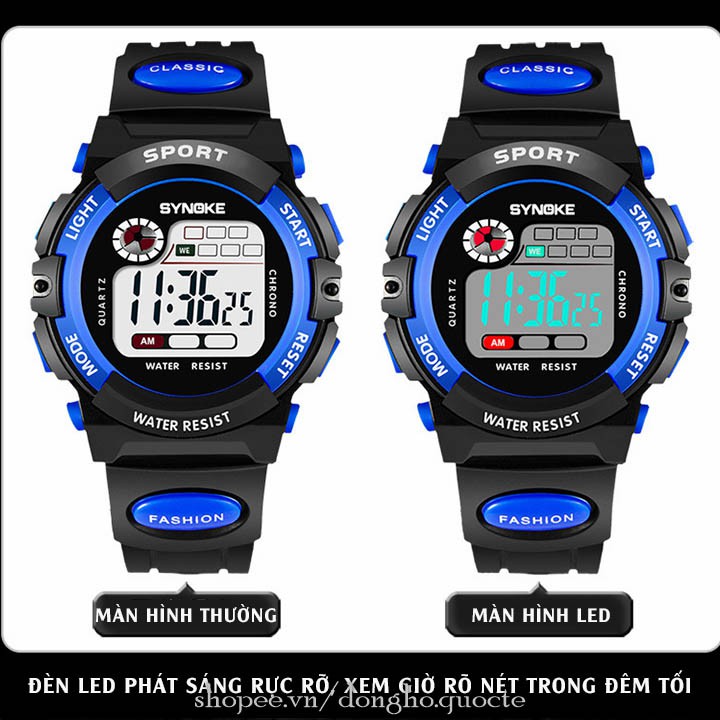Đồng hồ trẻ em SYKID03 SYNOKE điện tử siêu thời trang tiện lợi cho bé | BigBuy360 - bigbuy360.vn