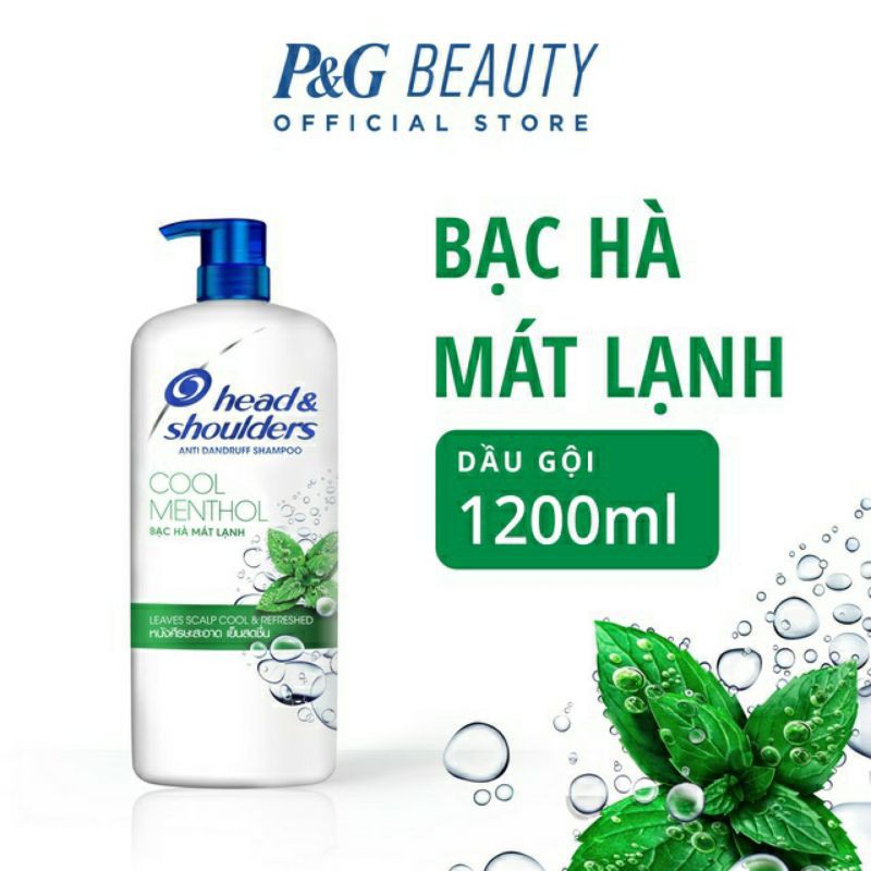 Dầu gội Head &amp; Shoulders bạc hà mát rượi 1200ml.