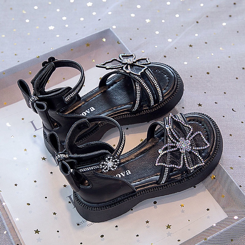 Xăng đan Công Chúa Đính Đá Hình Bươm Bướm Phong Cách Hàn Quốc 2022 Cho Bé Gái