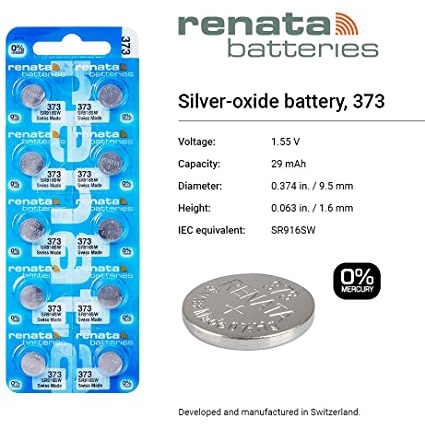 Pin đồng hồ Thụy Sỹ RENATA 373 / SR916SW oxit bạc Made in Swiss (Dạng vỉ )