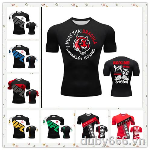 Áo Thun Tay Ngắn Tập Boxing/ Muay Thái Nhanh Khô Chuyên Dụng ◕✉✗Áo Thun Thể Thao Chất Lượng Cao Thời Trang