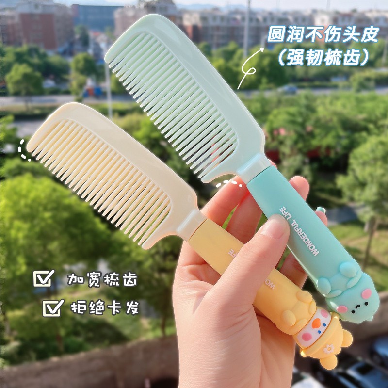 Lược chải tóc siêu xịn, tay cầm silicon có hình đầu thú - shopliam