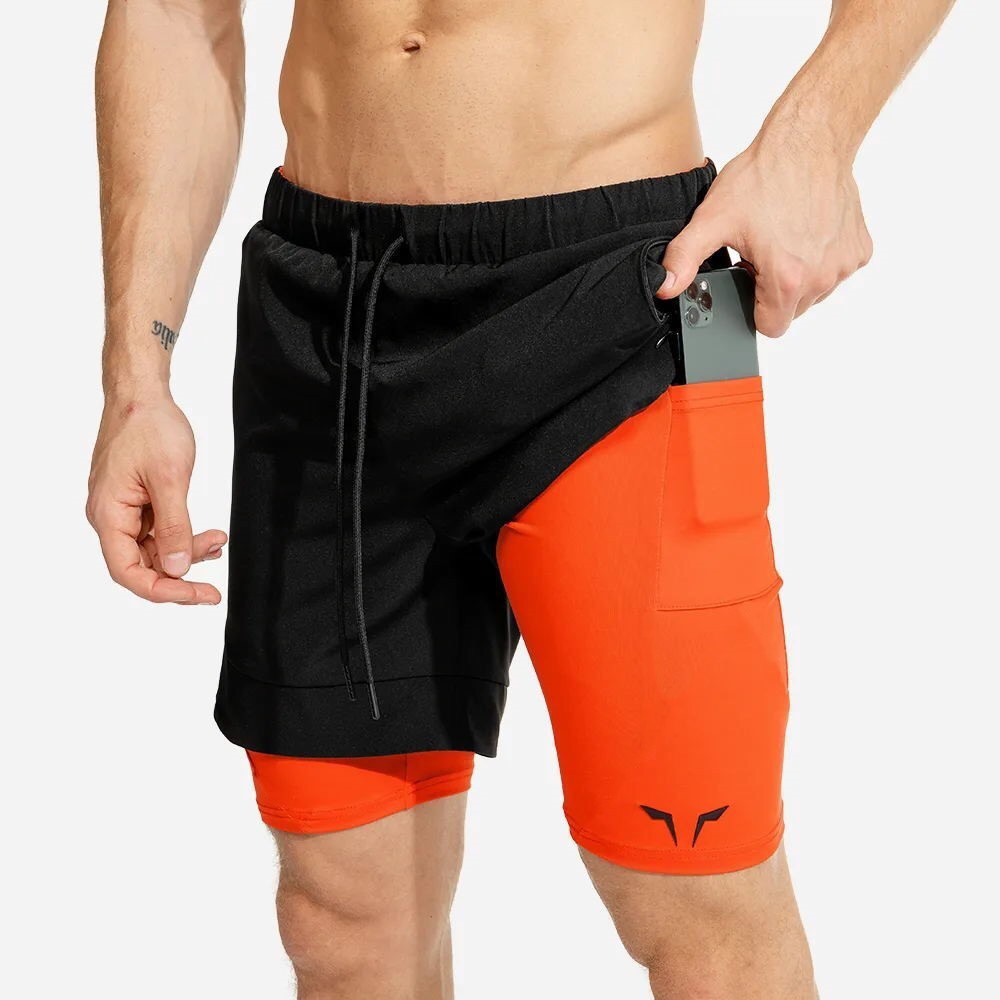 QUẦN TẬP GYM THỂ THAO NAM - QUẦN SHORT 2 LỚP