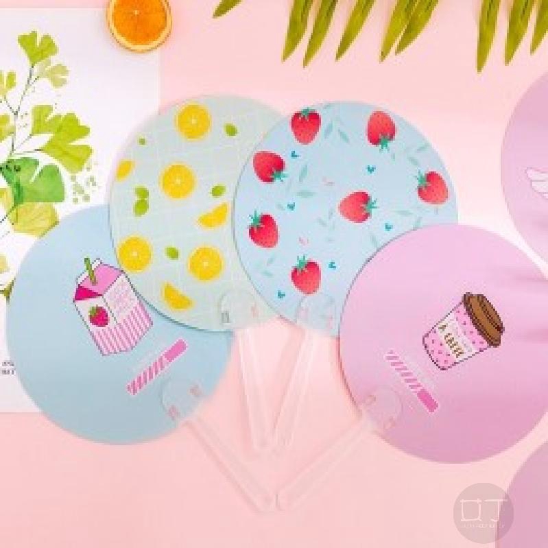 Summer Cute Cartoon Style Student Cool Korean Fan Creative Round Small Fan 914