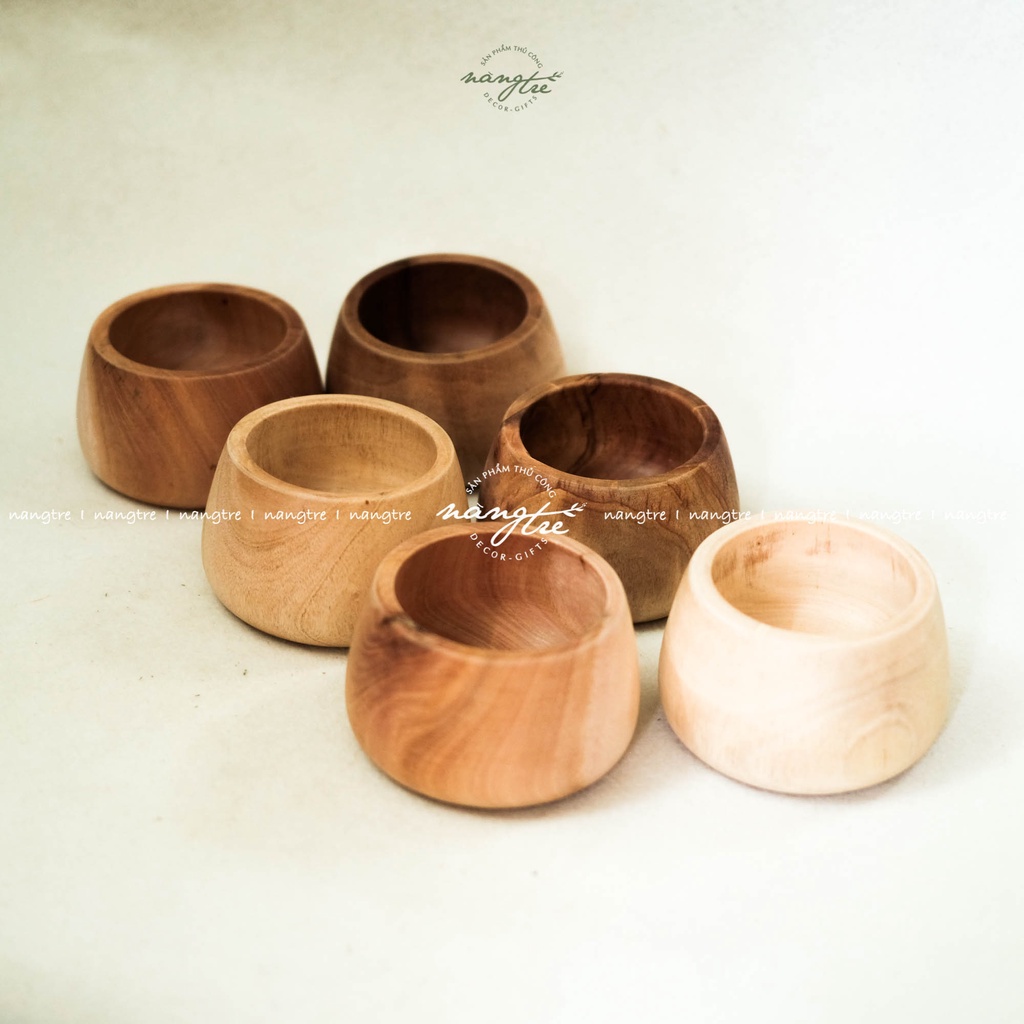 Chén gỗ trang trí đồ ăn, bát gỗ decor - Decorative wooden bowls