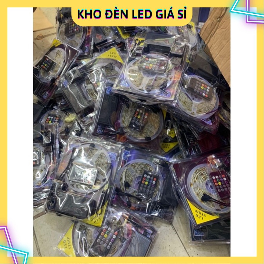 Cuộn đèn LED RGB 5m 5050 dây dán đổi 7 màu có phủ silicon bên ngoài chống nước
