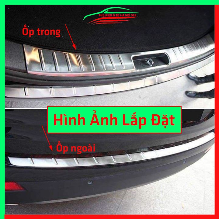 Ốp chống trầy cốp Mitsubishi Xpander 2018-2021 inox sáng bóng