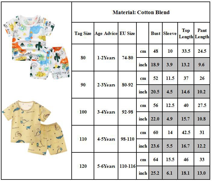 Set Áo Thun Tay Ngắn &amp; Quần Dài Hoạ Tiết Hoạt Hình Cho Bé