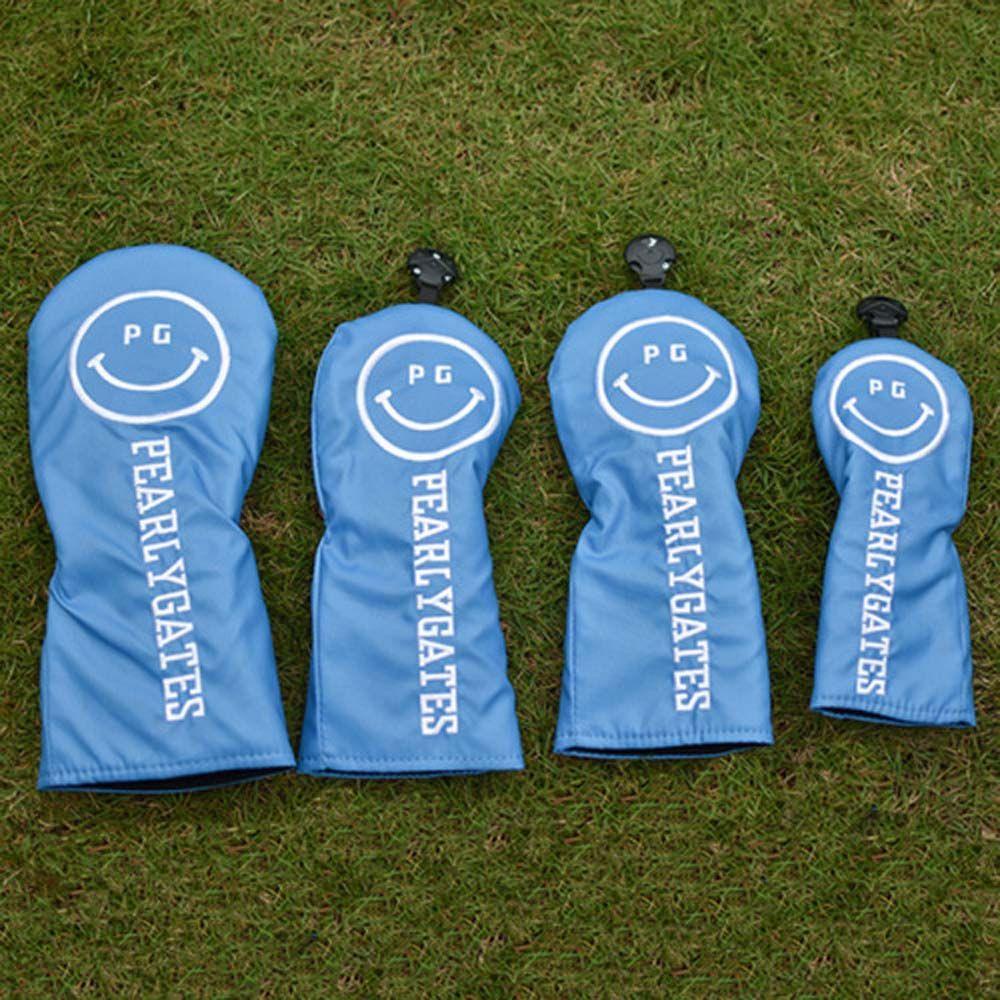 Bọc đầu gậy golf gỗ họa tiết mặt cười nhiều màu sắc làm quà tặng cho unisex