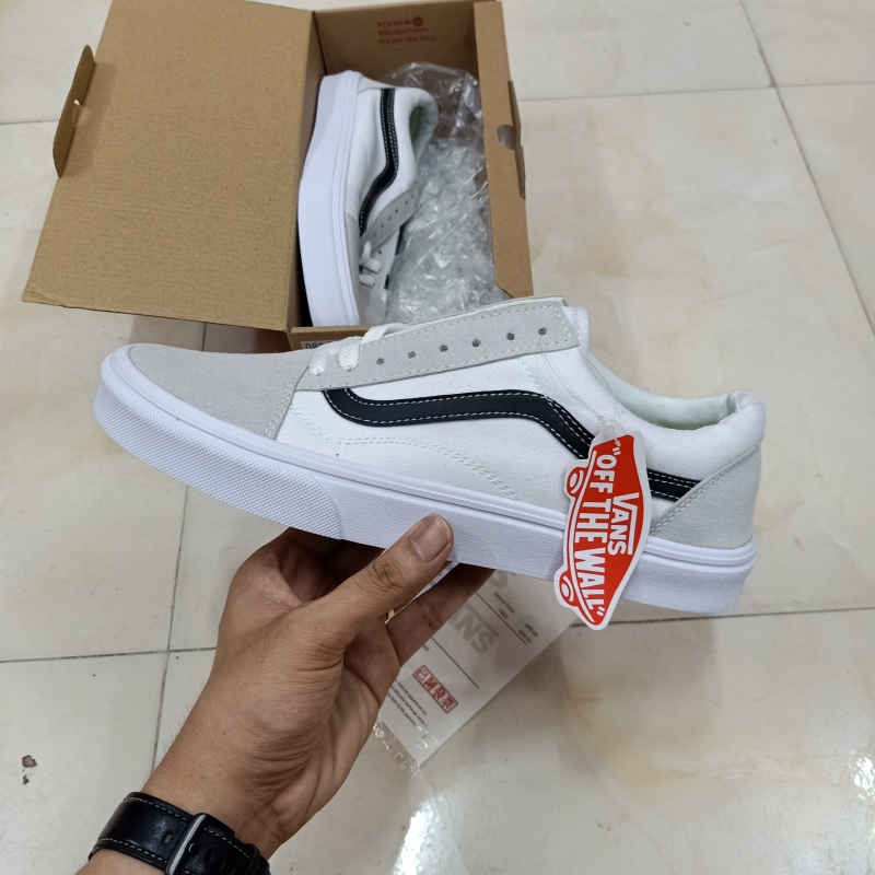 Giày Vans Old Skool Trắng Sọc Đen