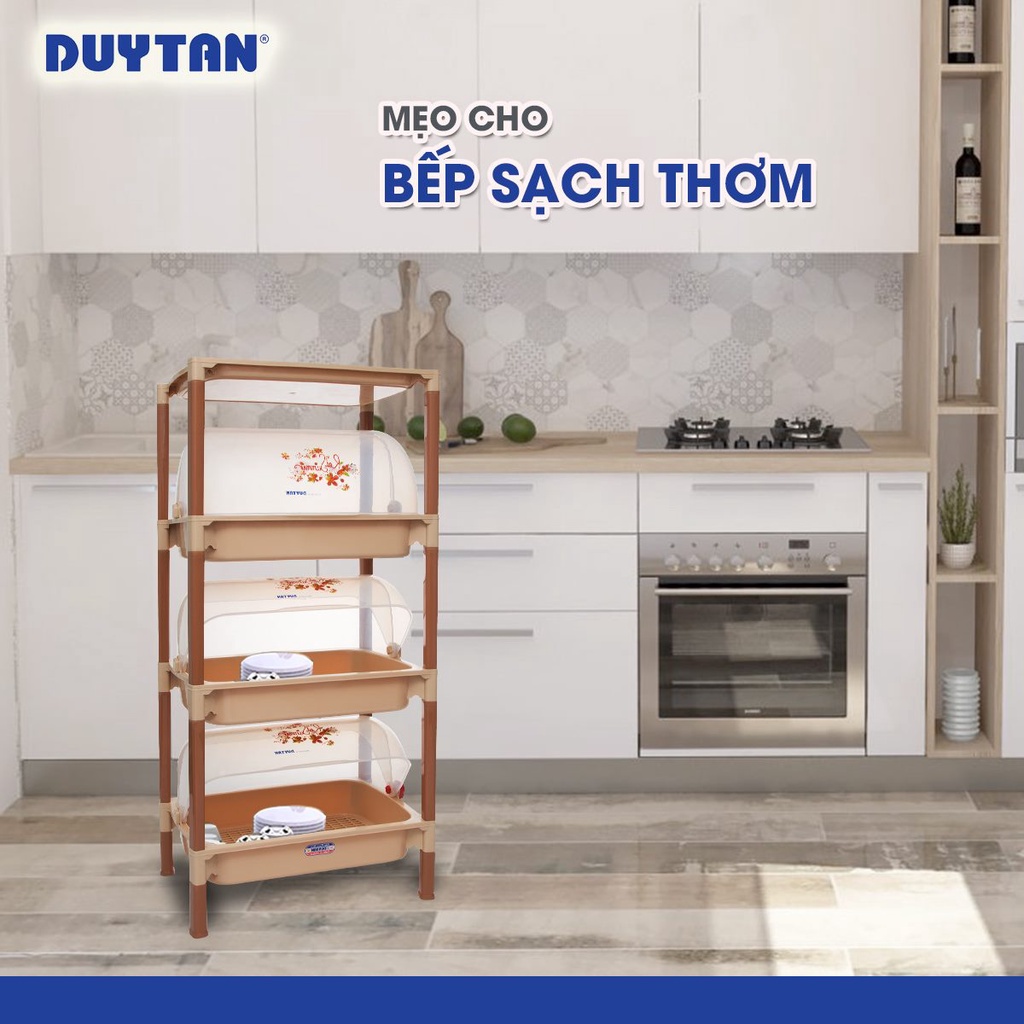 KỆ CHÉN CÓ NẮP ĐẬY MATSU NHỎ 3 NGĂN NHỰA DUY TÂN