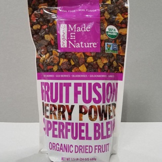 Trái cây hữu cơ sấy khô fruit fusion berry power superfuel blend - 680g
