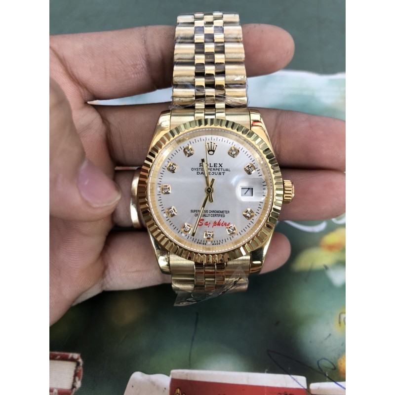 Đồng hồ Nam Rolex, kính saphire chống xước, size 36