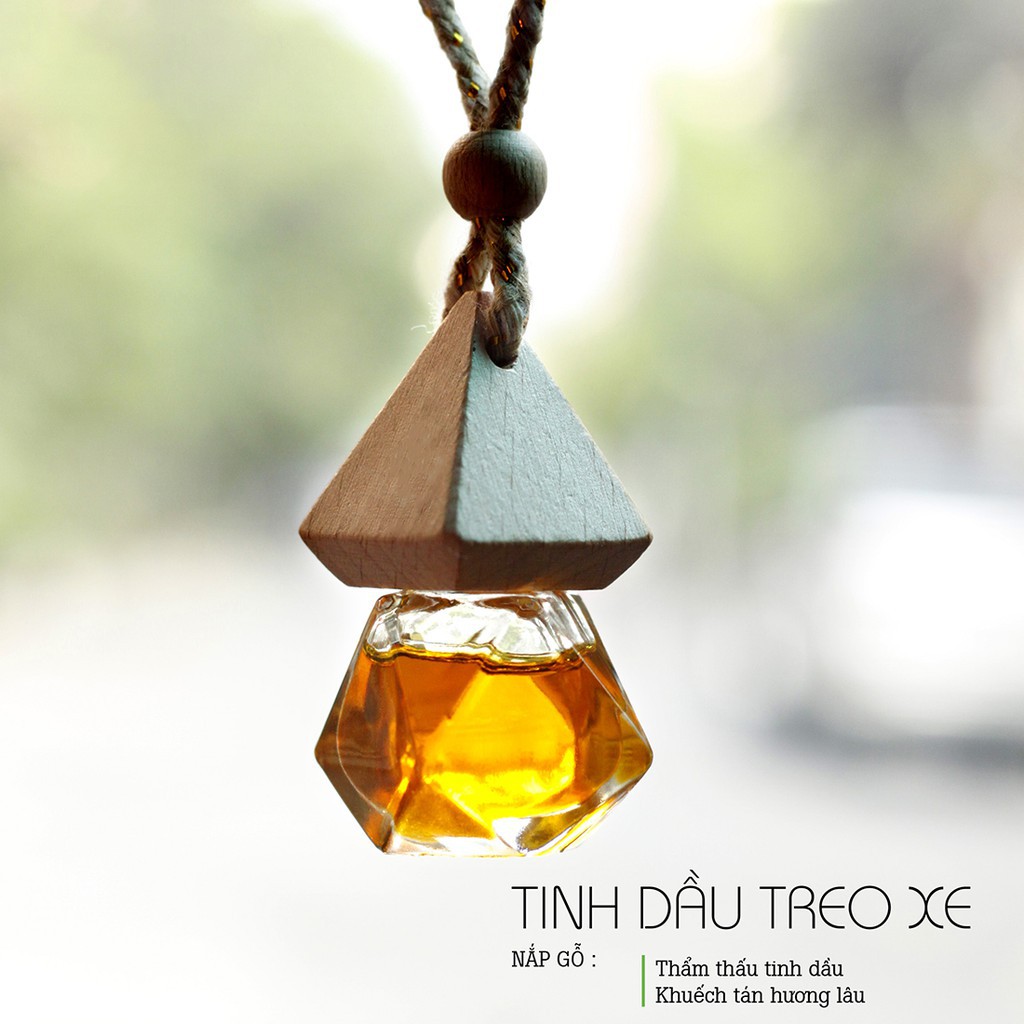 Tinh dầu thiên nhiên treo xe Sả Chanh/ Bạc Hà/ Quế/ Oải hương/ Bưởi/ Cam/ hoa lài/ quýt/ tràm trà/ hương nhu/ hương thảo