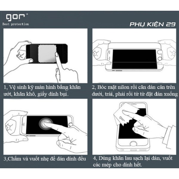 [Sony XZ2] Dán kính cường lực cao cấp chống bám vân tay GOR