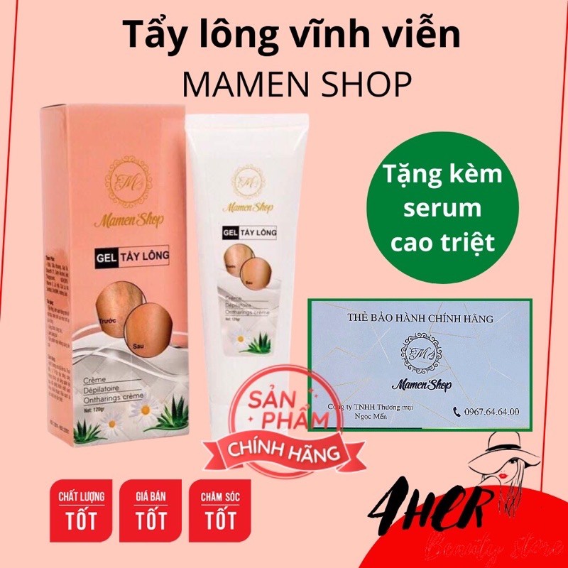 Kem tẩy lông ( tặng cao triệt) triệt sạch lông tay, chân , nách, Bikini vĩnh viễn