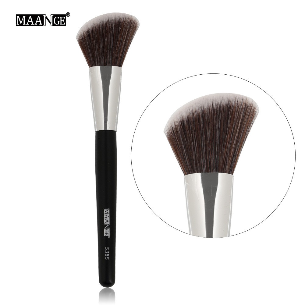 Cọ xéo phấn má hồng - contour MAANGE Angled Contour Blush MAG5383 và MAG5385 cán tay cầm gỗ