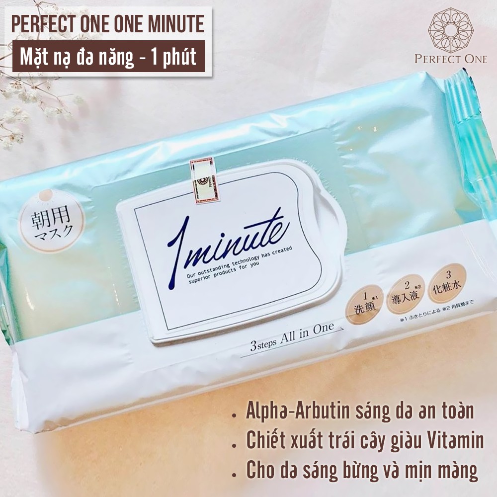 Mặt Nạ Làm Sạch, Dưỡng Da 1 phút PERFECT ONE 1 Minute Morning 314ml/32 miếng