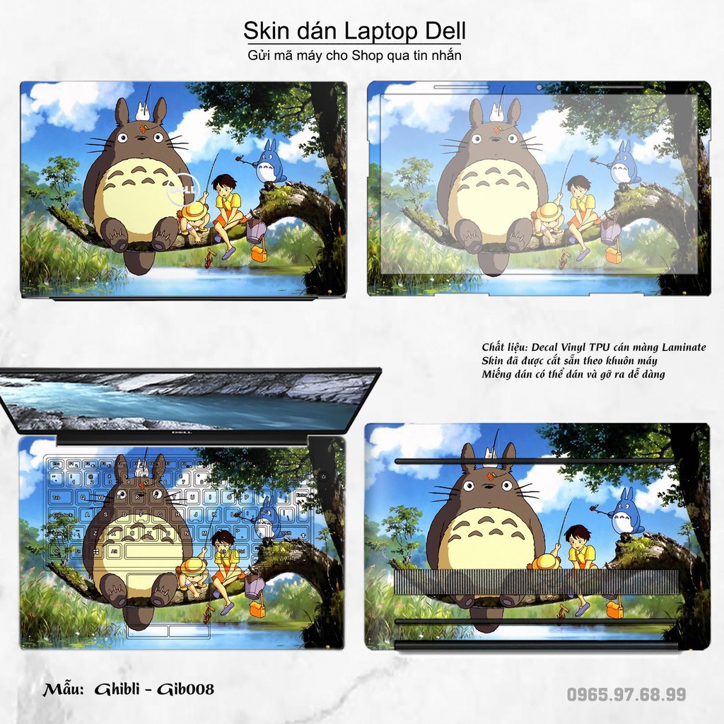 Skin dán Laptop Dell in hình Ghibli Studio (inbox mã máy cho Shop)