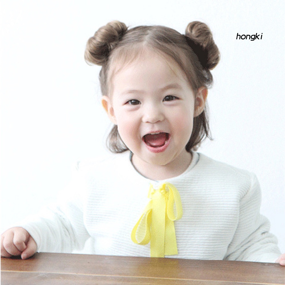 Búi tóc giả xoăn hình bánh donut dễ thương dành cho bé gái