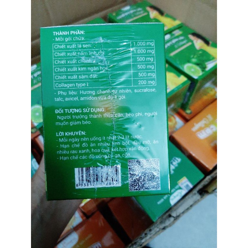 TRÀ HỖ TRỢ GIẢM CÂN NCOLLAGEN + TẶNG KÈM detox cần tây
