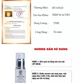 serum CHẤM MỤN SIÊU TỐC 20h HT GOLD 25ml