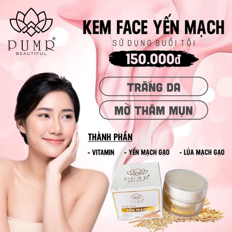 KEM FACE DƯỠNG TRẮNG DA THÂM MỤN PUMR