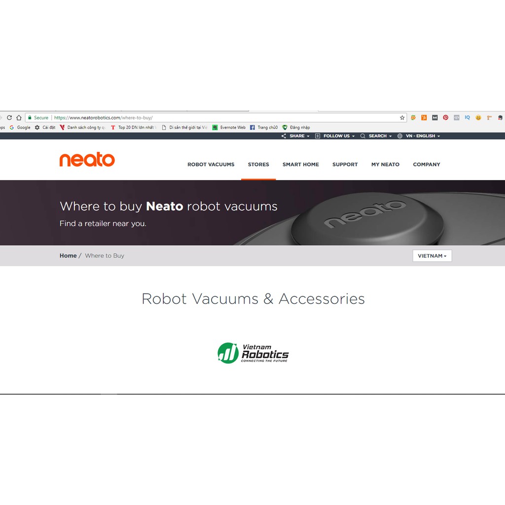 Robot hút bụi NEATO BOTVAC D3 CONNECTED - Hàng Chính Hãng